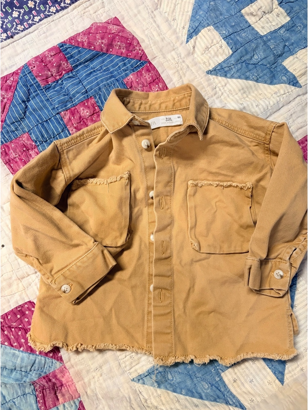 Zara "Make Today Count" Graphic Button-Down Shacket